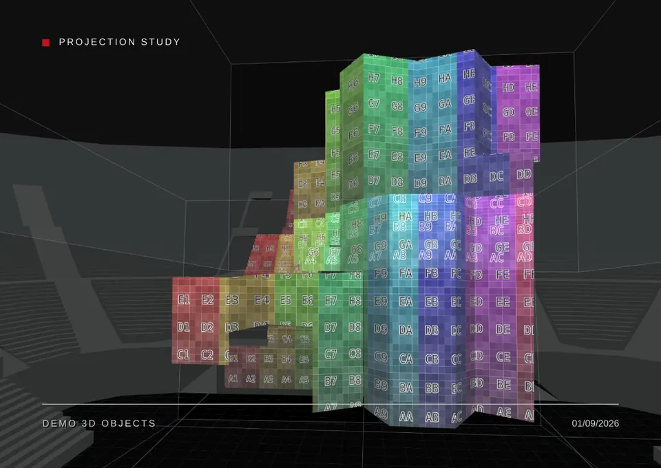 First page of projection study demo 3d objects